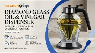 🍯 Diamond Glass Honey Dispenser Stylish & Practical Kitchen Essential