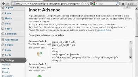 Wordpress Tutorial Video #25 -  How to Place an Adsense Ad In Your Blog Post