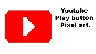 Кнопка ютуба по клеточкам. Youtube Play button Pixel art.