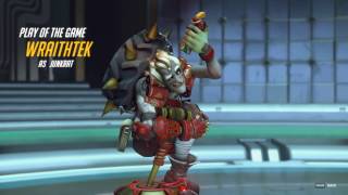Overwatch - Junkrat RIP-Tire Play of the Game, Triple Kill