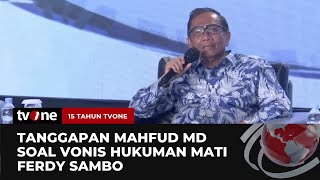 Sambo Divonis Mati, Mahfud MD: Saya Bangga... Dialog Kebangsaan HUT tvOne