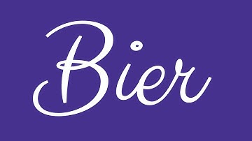 Learn how to Sign the Name Bier Stylishly in Cursive Writing