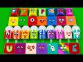 Numberblocks Mixing ASMR 💫 Fun with Alphablocks Hidden Slime Ice Cream, Square Glitter, Satisfying🌈