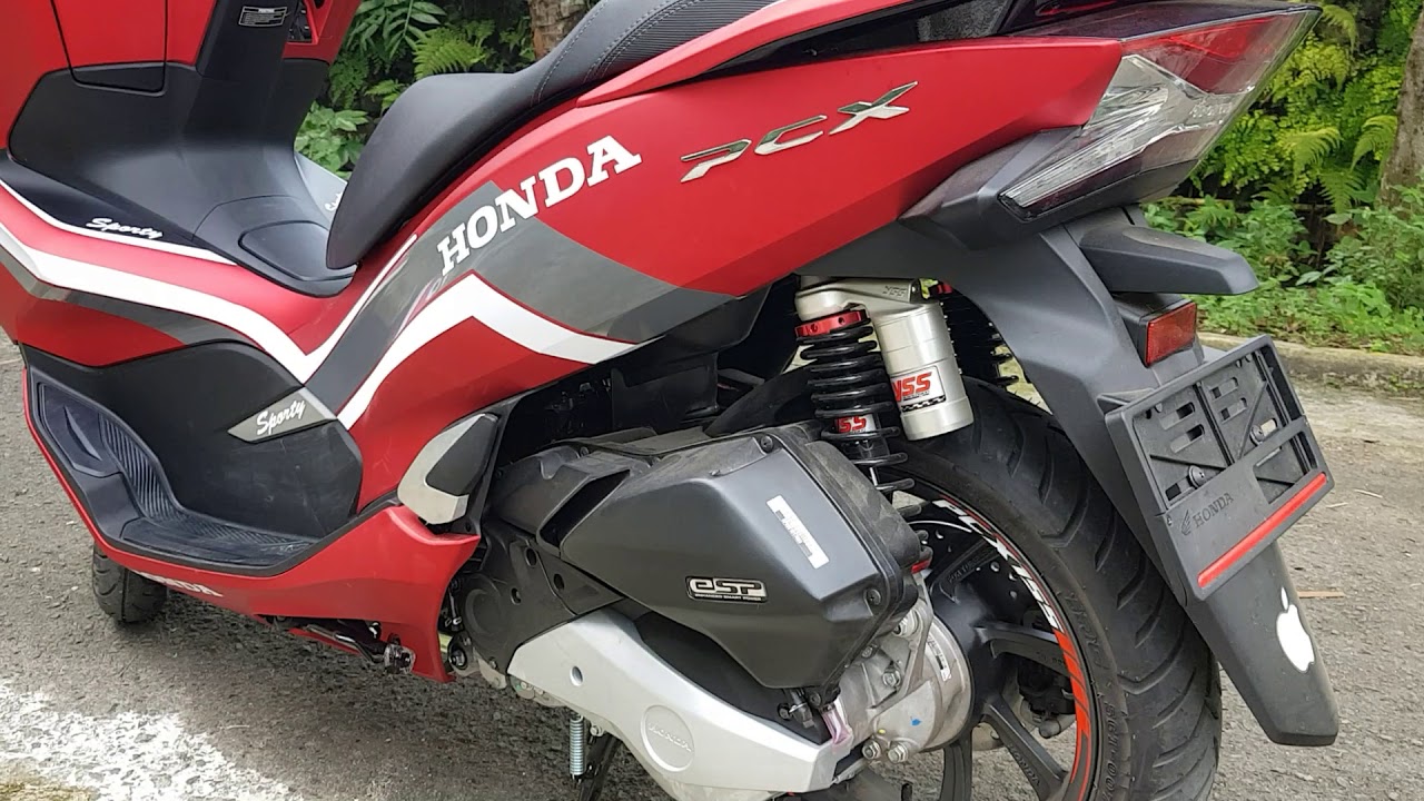 Modifikasi Standart Red Edition Honda New PCX Lokal 2018 Sporty - YouTube