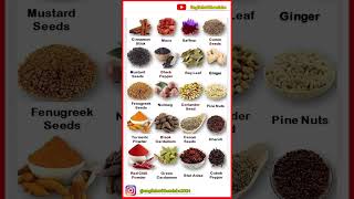 🔥 20 Indian Spices Names in English 🌶️ #english #shorts #words #shortsfeed #yt