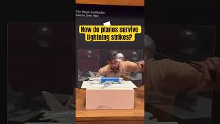 Lightning strikes every commercial plane 1-2 times a year⚡️🤯 What makes it safe? #shorts #science