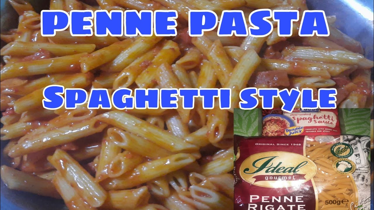 Penne Rigate Pasta Spaghetti Style Lutong Bahay YouTube