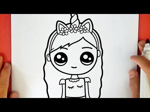 Comment Dessiner Une Fille Licorne Kawaii Youtube