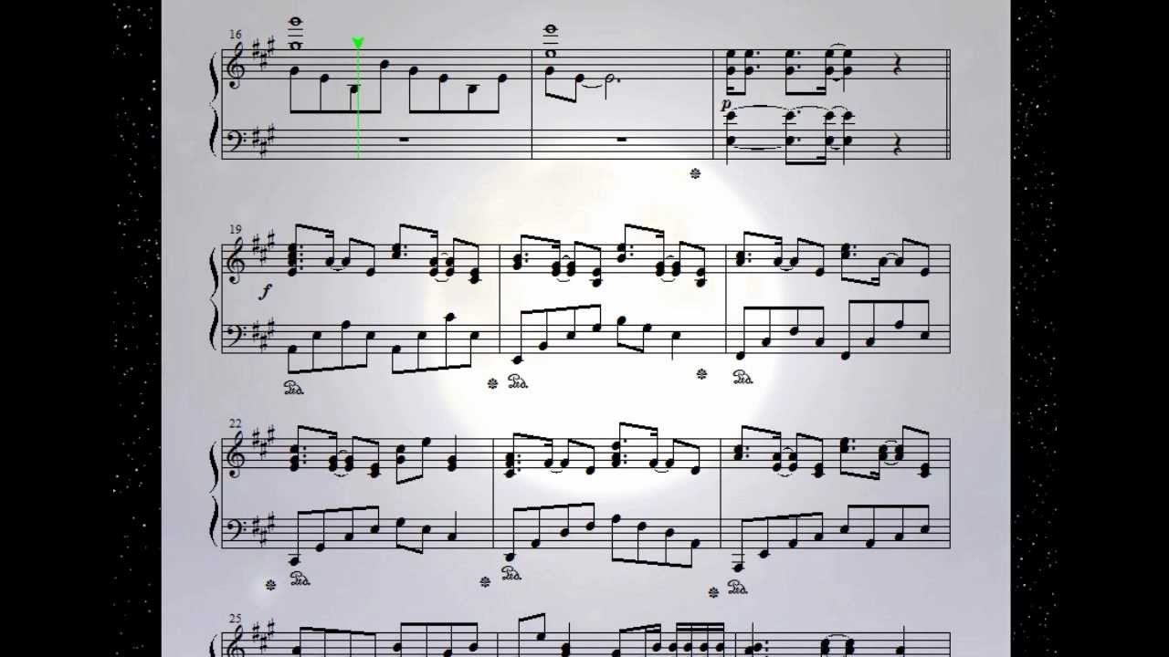 ピアノ楽譜で Heavenly Moon Jubeat Copious Piano Version Youtube