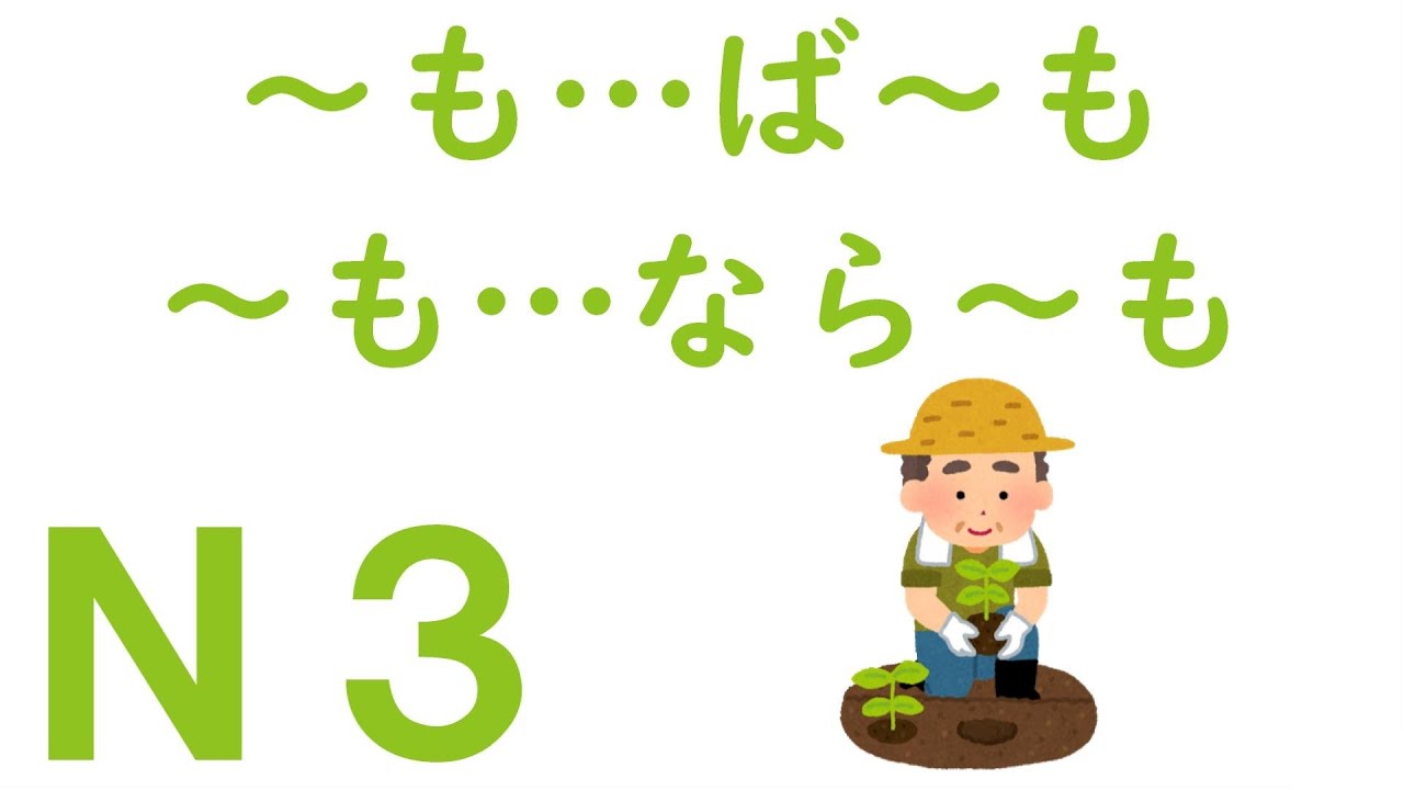 【Ｎ３文法】～も…ば～も・～も…なら～も
