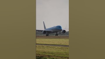 "Experience the Majesty of the KLM B787 Dreamliner Landing at HCR Airport with FlyWithLado28"