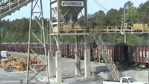 Aggregate Rail Load out at Butner, NC Quarry