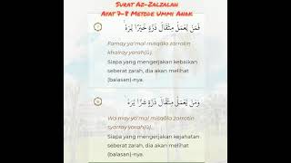 Az-Zalzalah Ayat 7-8 Metode Ummi Anak #short