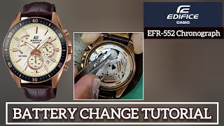 Replace The Battery CASIO Edifice EFR-552 Chronograph Watch | SolimBD