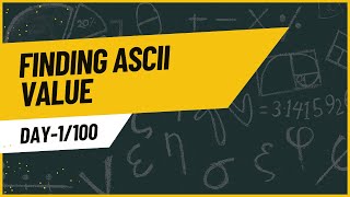 java program to find ascii value #coding #100daysofcode