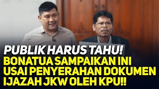 Download Lagu LIVE! PUBLIK HARUS TAHU! BONATUA SAMPAIKAN INI USAI PENYERAHAN DOKUMEN IJAZAH JKW OLEH KPU!! MP3