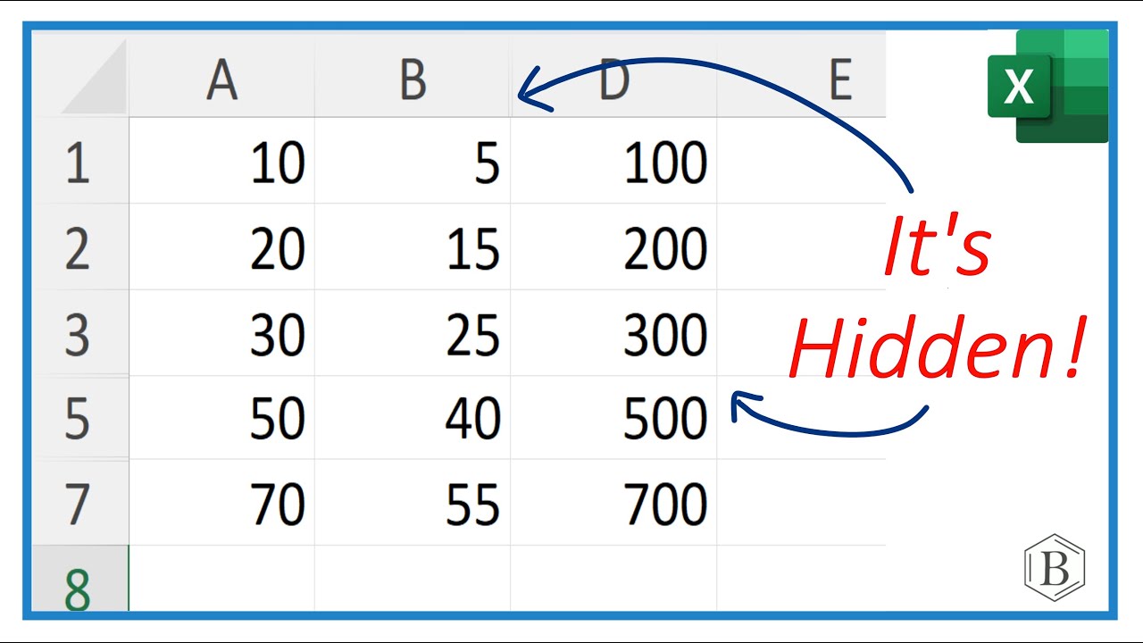 How to Hide and Unhide Rows and Columns in Excel – Quick & Easy! - YouTube
