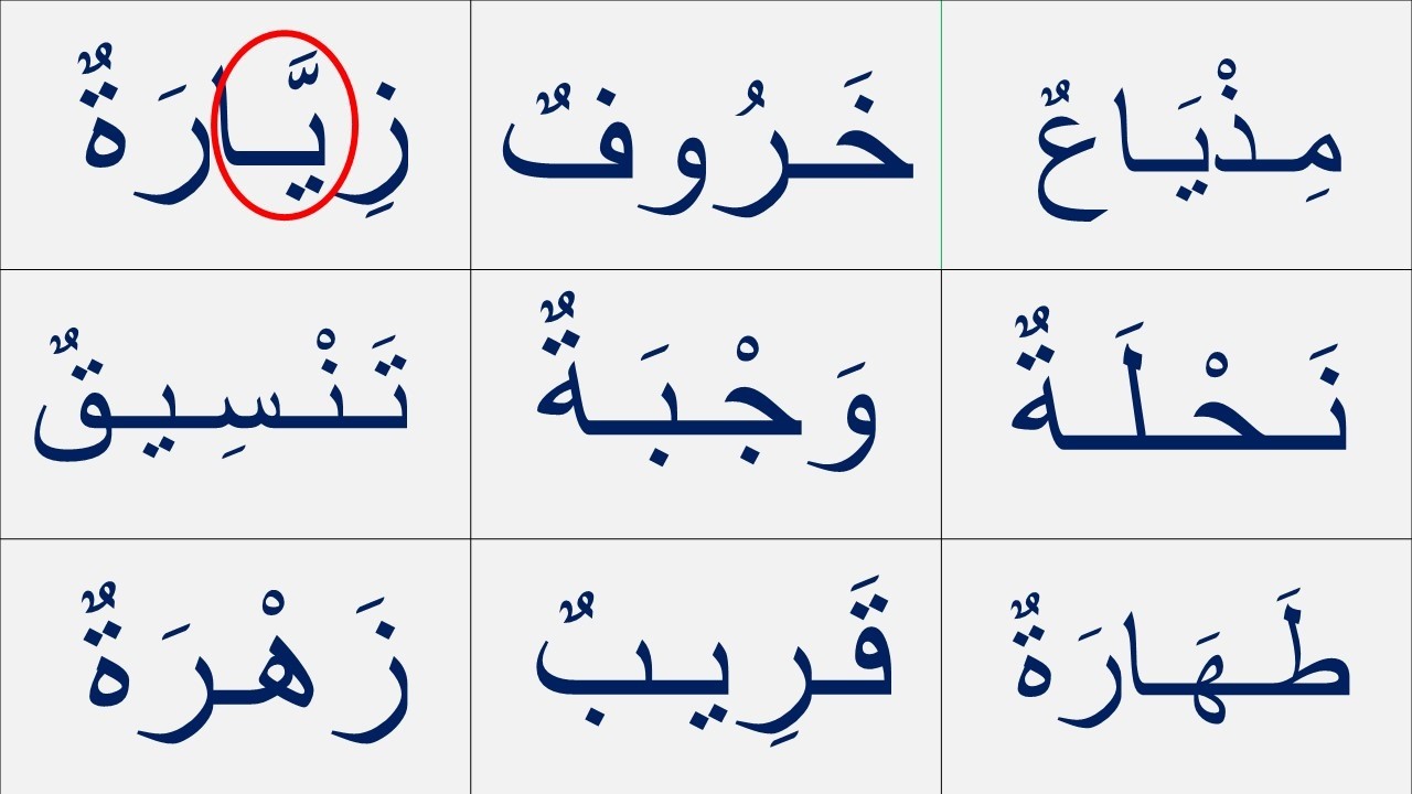 شاهد هذا الدرس لكي تتعلم في اقرب وقت الكتابة والقراءة مع مجموعة من الكلمات بمختلف الحركات