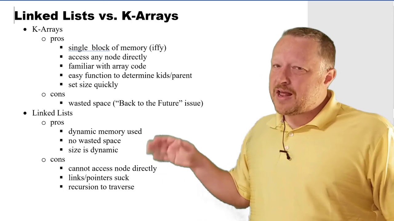 K-arrays vs Linked Lists - YouTube