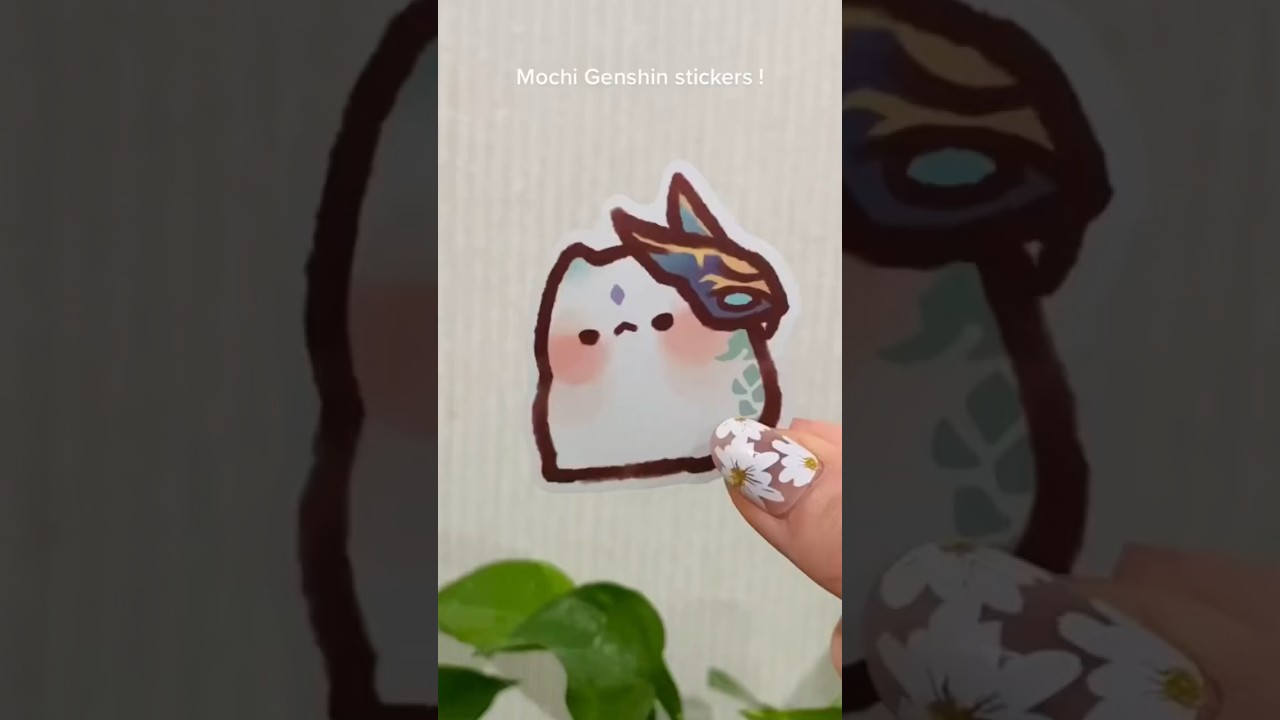Genshin Mochi stickers! Available mochamochicake.com! 