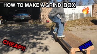 HOW TO MAKE A GRIND BOX! CHEAP!! FUN!SKATEBOARDING
