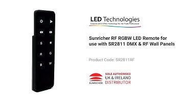 Sunricher RF RGBW LED Remote for use with SR2811 DMX & RF Wall Panels