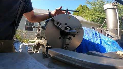 Axelson engine lathe, big chuck on a baby Axelson