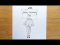 Teacher S Day Drawing For Competition Pencil Sketch Drawing Step By Step 