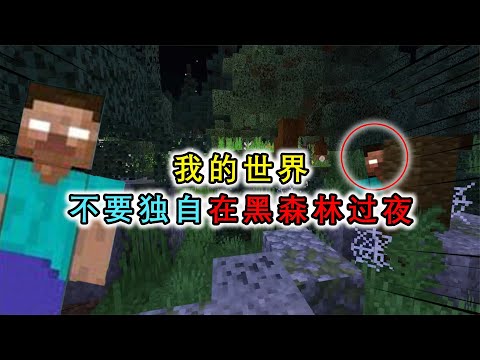 我的世界传说MC黑森林里有HIM，突然消失的篝火，深不见底的大坑