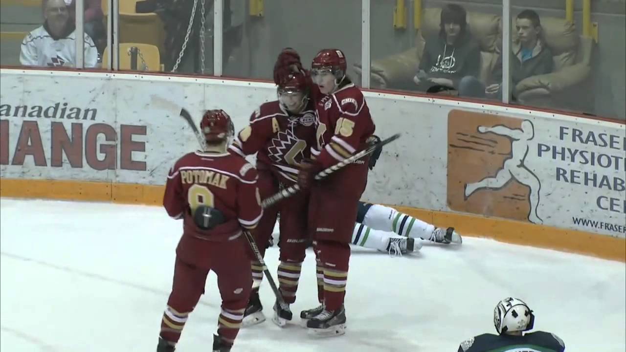 Chilliwack Chiefs Jordan Kawaguchi sets up Jake Hand with incredible assist