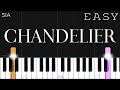 Sia  chandelier  easy piano tutorial