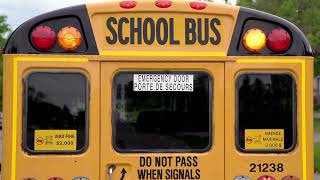 New Amber   Red School Bus Lights (French Language)
