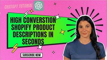 Shopify ChatGPT Prompts - How To Write Product Descriptions