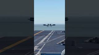 Epic A-10 Warthog lands on an aircraft carrier.