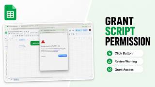 How to Create a First-time Authorization Button in Google Sheets