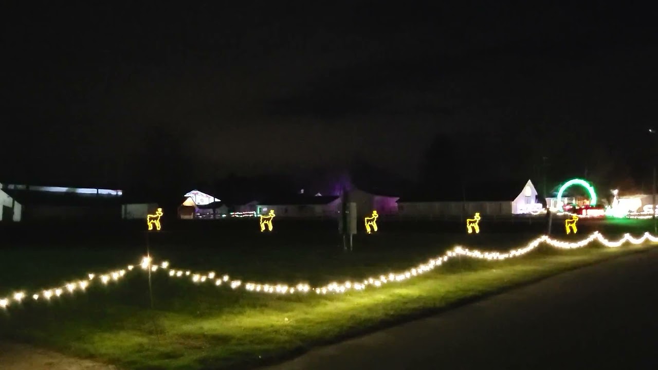 Jumping Lighted Deer at the Bethlehem Hills Christmas Light Park at the