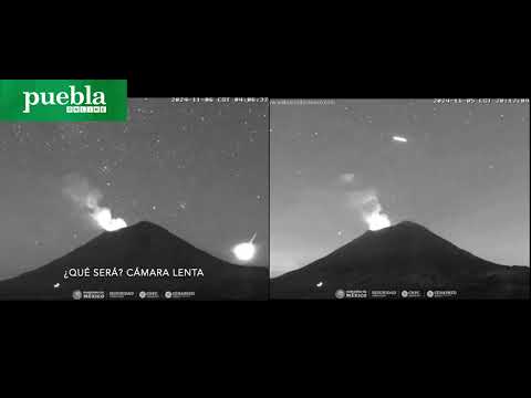 Nuevamente aparecen luces sobrevolando el volcán Popocatépetl