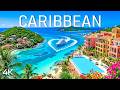 [4K] Caribbean 🇨🇷 Turquoise Islands &amp; Beaches | Crystal Clear Water Views
