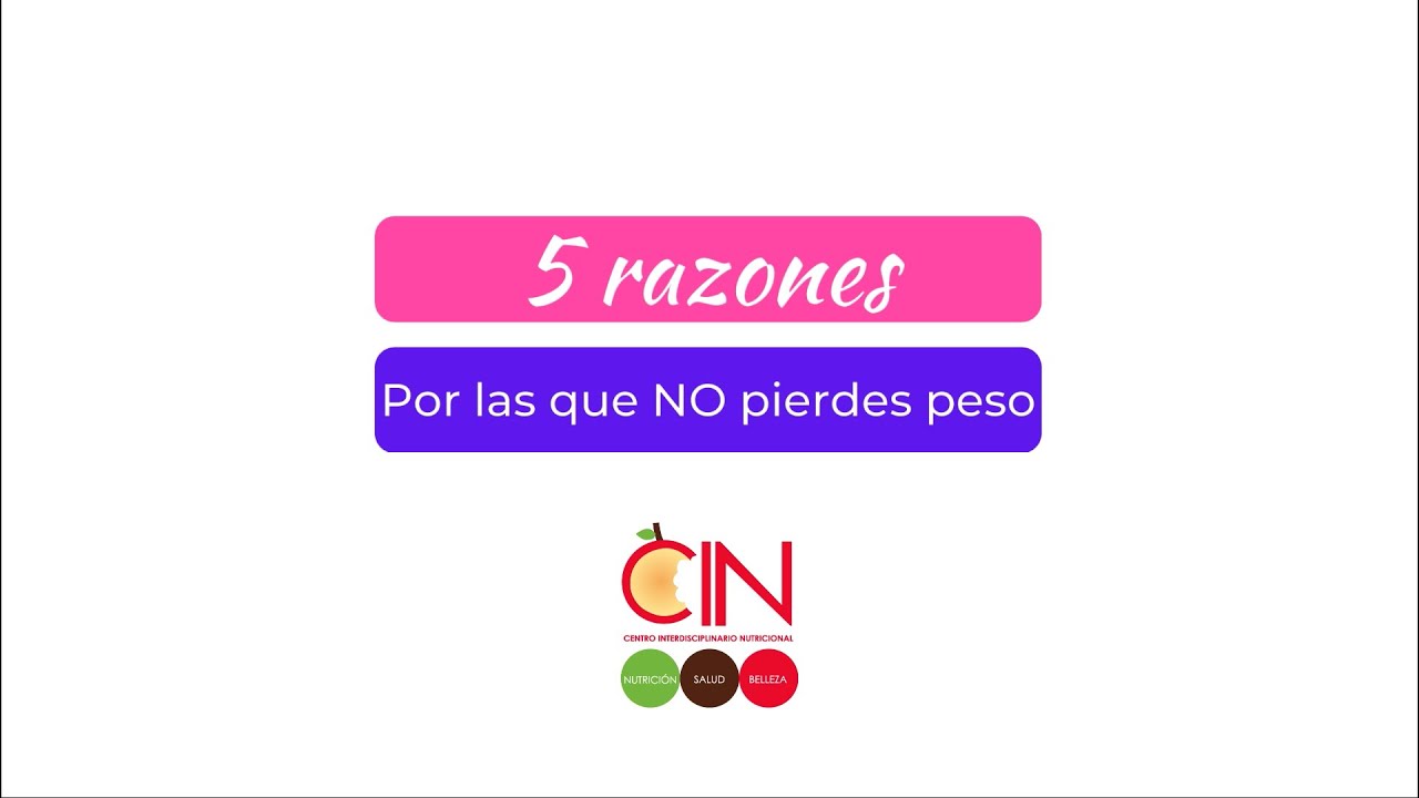 5 Razones por las que no pierdes peso - YouTube