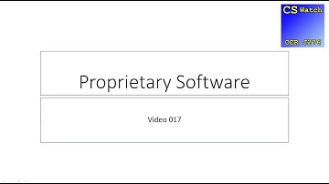 [CSWatch J276] 017 Proprietary Software