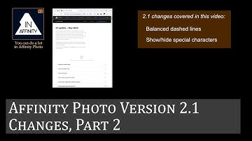 Affinity Photo Version 2.1 Part 2: Balanced dashed lines and Show/hide special characters