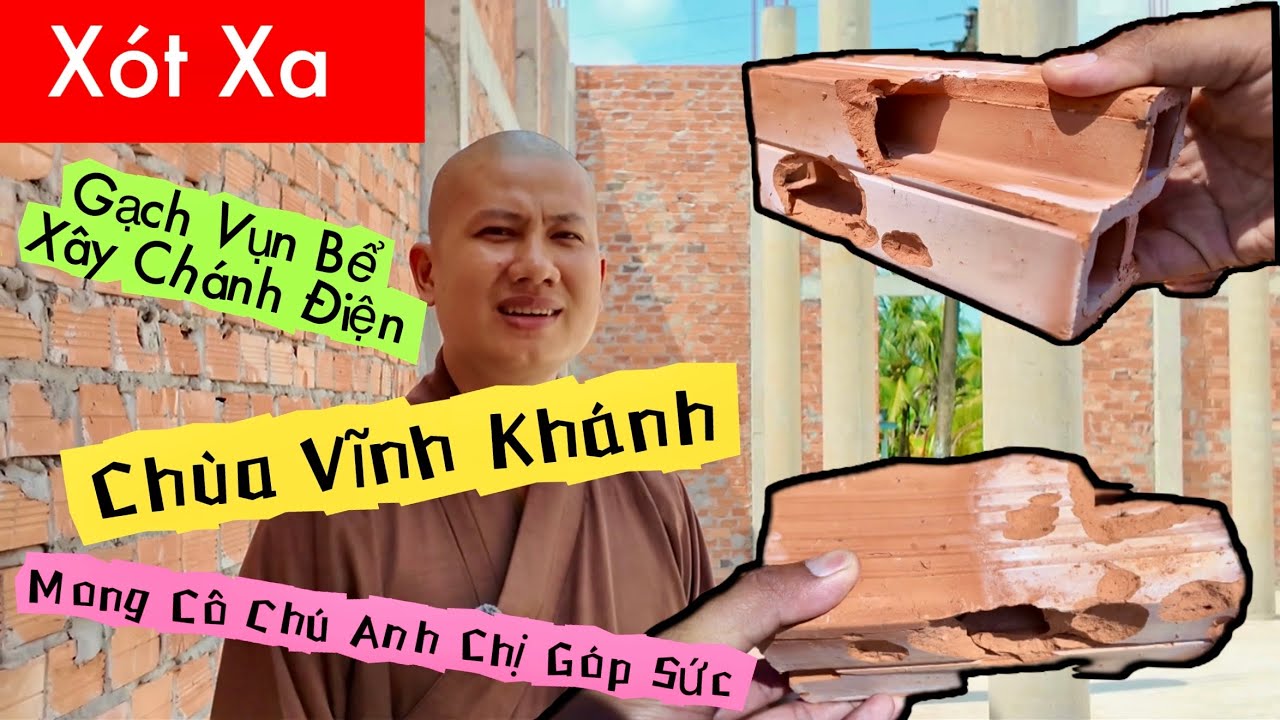 Душераздирающая история строительства главного зала из битого кирпича в обветшалой пагоде Винь Кх...