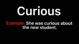 Curious meaning