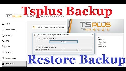 Tsplus Backup & Restore in Server 🖥️