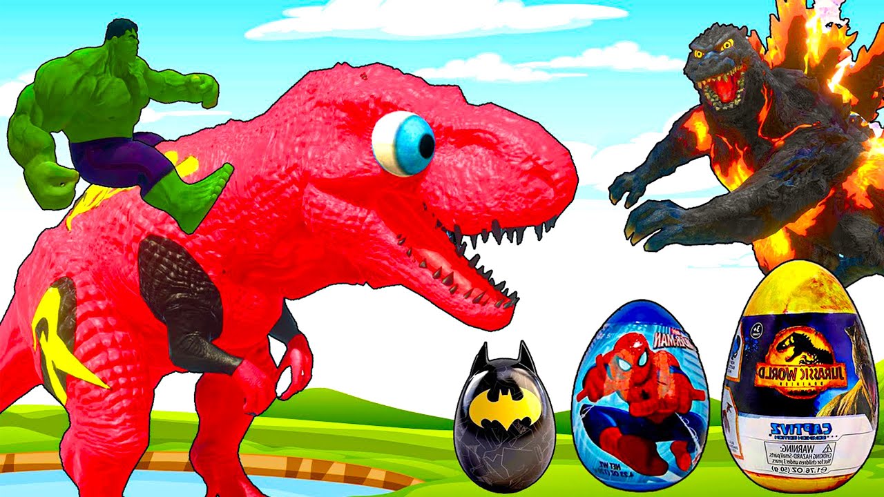 All Dinosaurs Fighting Tyrannosaurus Rex vs SpiderMan NEW Indominus Rex Superhero Jurassic Spiderman