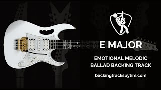 Emotional Melodic Ballad Backing Track in E Major | 75 BPM