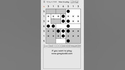 Grey is Odd - Today grids. Solution level 2 7X7 dated 03-21-2024