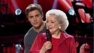 Zac Efron and Betty White on The Voice [02/27/12]
