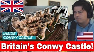 American Reacts Exploring King Edward I's Famous 'Ring of Iron' Castle