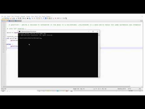 Python program to determine a palindrome word.